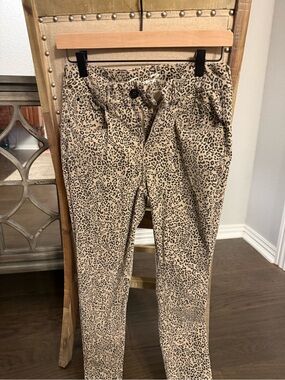 Seven7 Leopard Print Skinny Jeans in Beige and Black